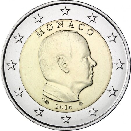Monnaie 2 euros commémorative monaco 2016 - albert ii