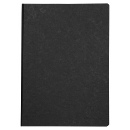 Un Carnet Cousu Dos Toilé Noir - A5 14,8x21 cm - 192 Pages Petits Carreaux