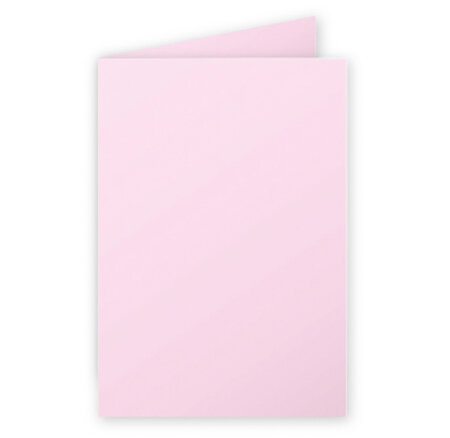 Paquet de 25 cartes pliées 210g 110x155 rose dragée clairefontaine