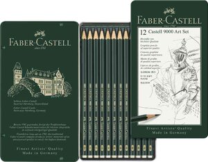 Crayon CASTELL 9000, kit Art de 12 FABER-CASTELL