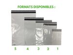 50 Enveloppes plastique opaques éco 60 microns n°3 - 280x370mm
