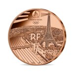 Jeux olympique de paris 2024 monnaie de 1/4€ - sports cyclisme sur piste