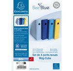 Set De 4 Porte-revues Mag-cube Bee Blue - Couleurs Assorties - Exacompta