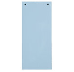 Paquet 100 Fiches Intercalaires Horizontales Unies Perforées - 105x240mm - Bleu Clair - X 12 - Exacompta