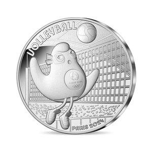 Mascotte - Volleyball - Monnaie de 10€ Argent
