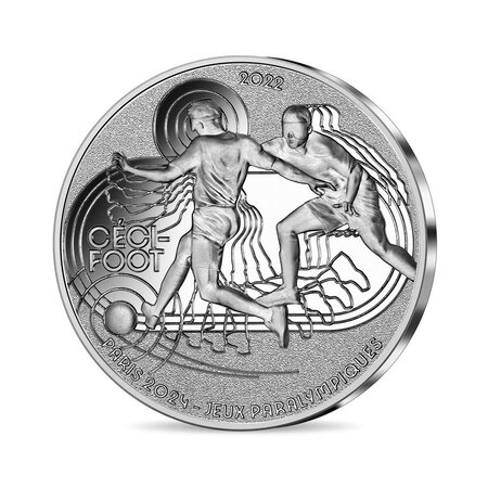 Jeux olympique de paris 2024 monnaie de 10€ argent - sports cécifoot