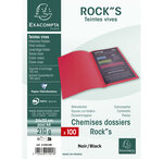 Paquet De 100 Chemises Rock''s 210 - 24x32cm - Noir - Exacompta