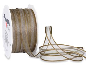 Organza marseille 50-m-rouleau 10 mm  taupe