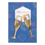 Carte Félicitations - Champagne Et Feux D'artifices - Draeger paris