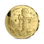 Pièce de monnaie 50 euro france 2021 or be – le petit prince (courant avec le renard)